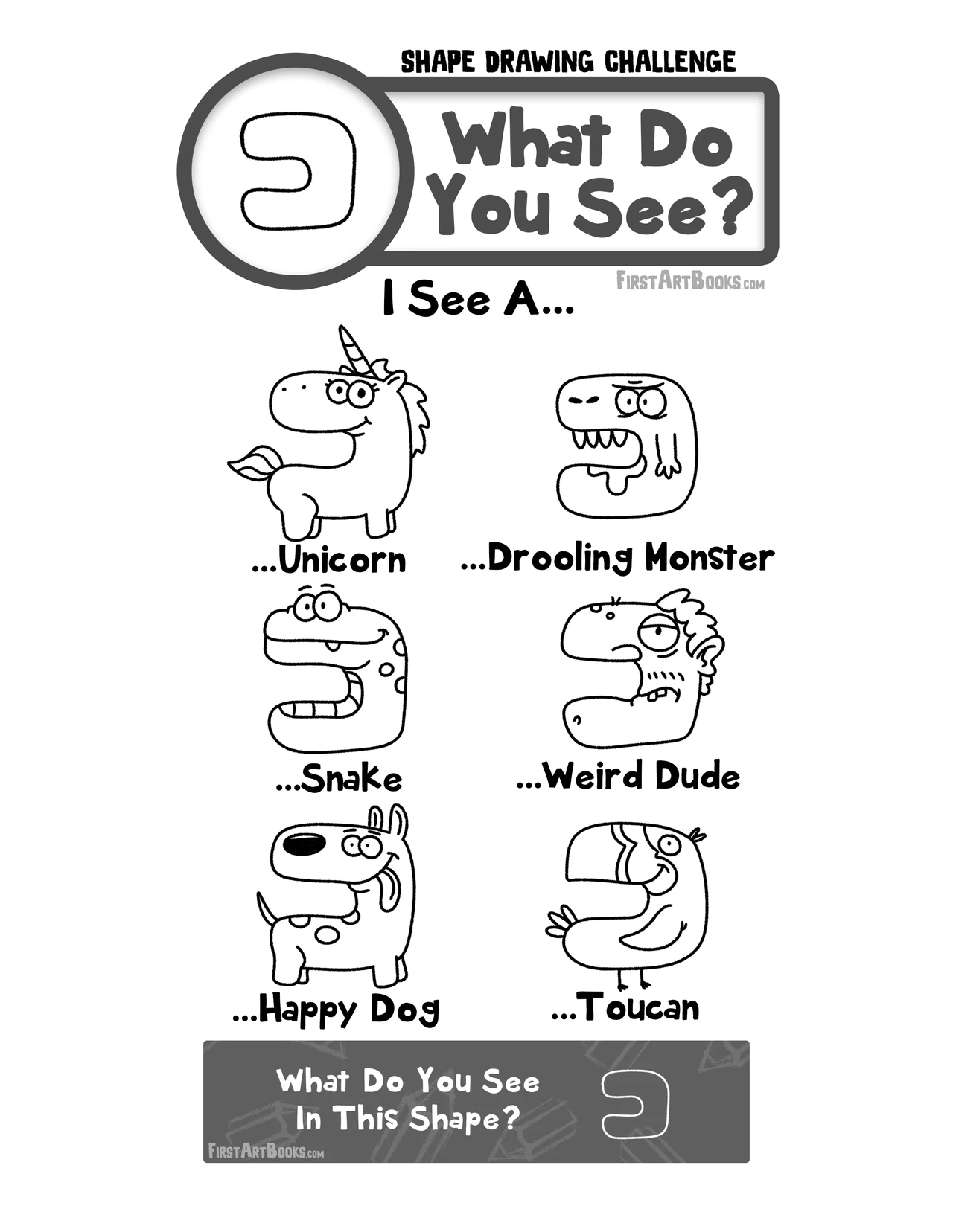 Shape Drawing Challenge ✍️ (Free Activity Page) – illustration 2
