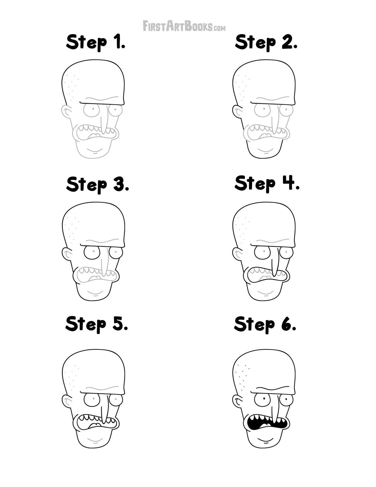 How to Draw an Angry Bald Man in 6 Easy Steps – illustration 4