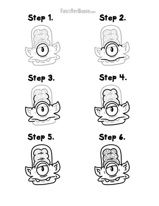 How to Draw a Crusty Goober: free printable page