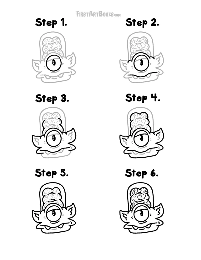 How to Draw a Crusty Goober: free printable page