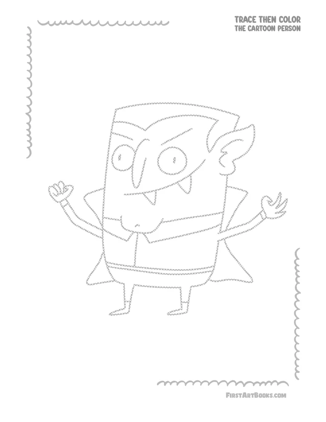Vampire Coloring Page: free printable page
