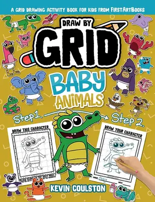 Draw by Grid: Baby Animals book cover