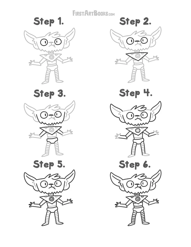 How to Draw: Alien Cyborgs printable page