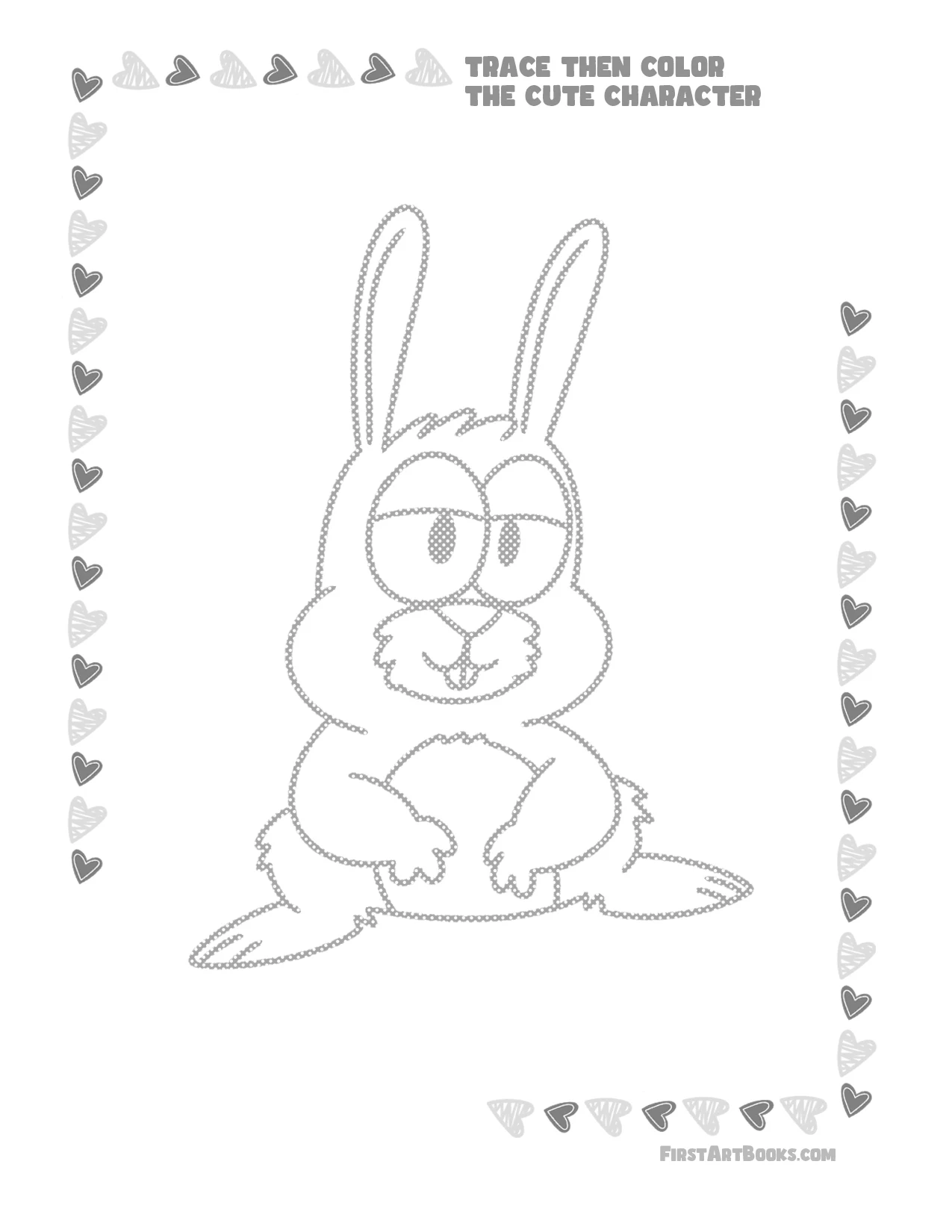 Free Activity Page: Coloring Page for Easter Featuring a Cute Bunny! Color 49 More Characters in the Book! – illustration 2