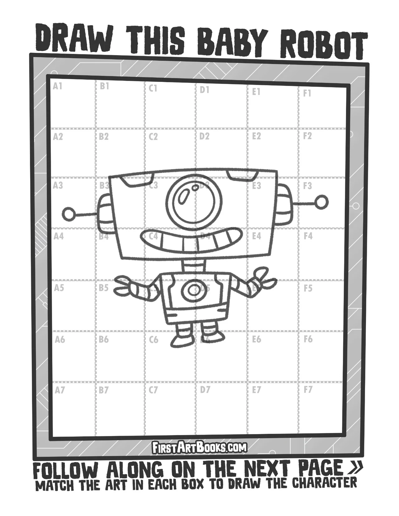 Draw by Grid: Baby Robots sample 4