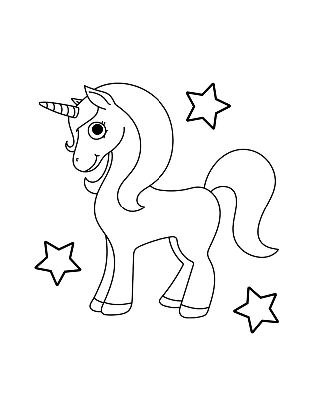 Mermaids, Unicorns, and Other Cute Stuff Coloring and Activity Book printable page