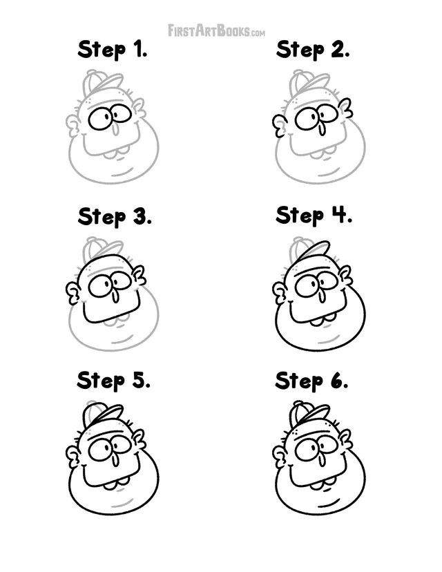 How to Draw: Silly Faces printable page