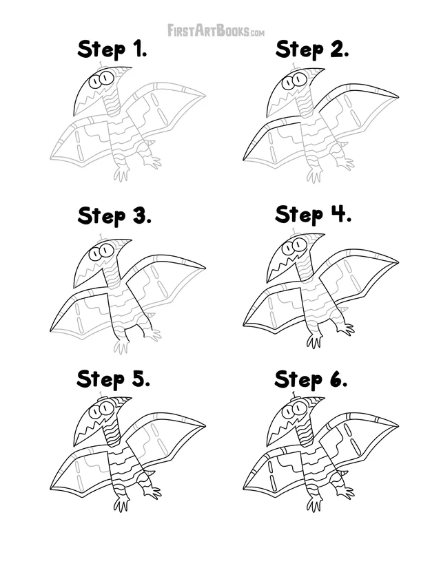 How to Draw: Robot Dinosaurs printable page