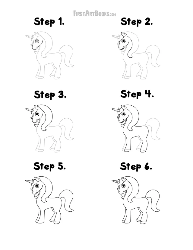 How to Draw: Mermaids, Unicorns, and Other Cute Stuff printable page