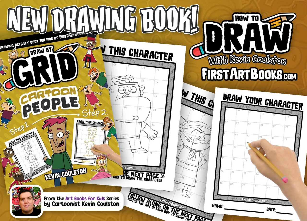 Cartoon People Drawing Book for Kids