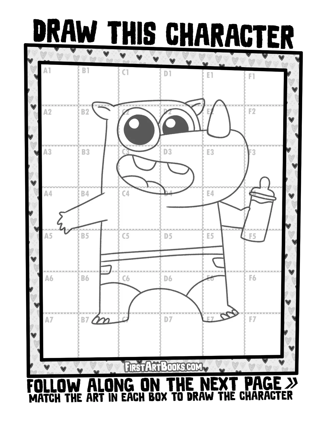 Draw by Grid: Baby Animals sample 2