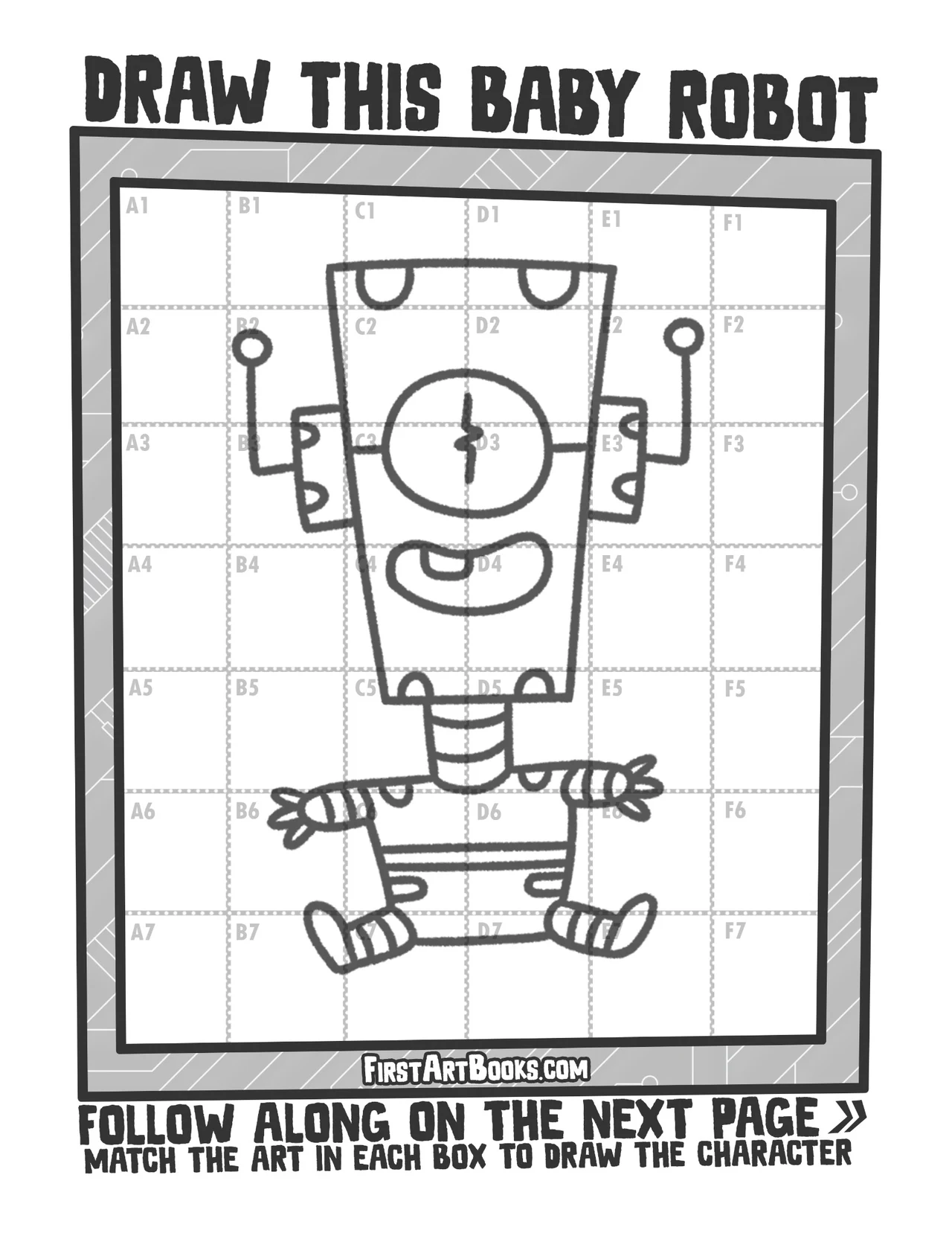 Draw by Grid: Baby Robots sample 3