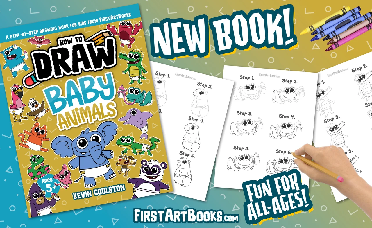 New Video Drawing Tutorial: How to Draw a Baby Elephant in 5 Minutes