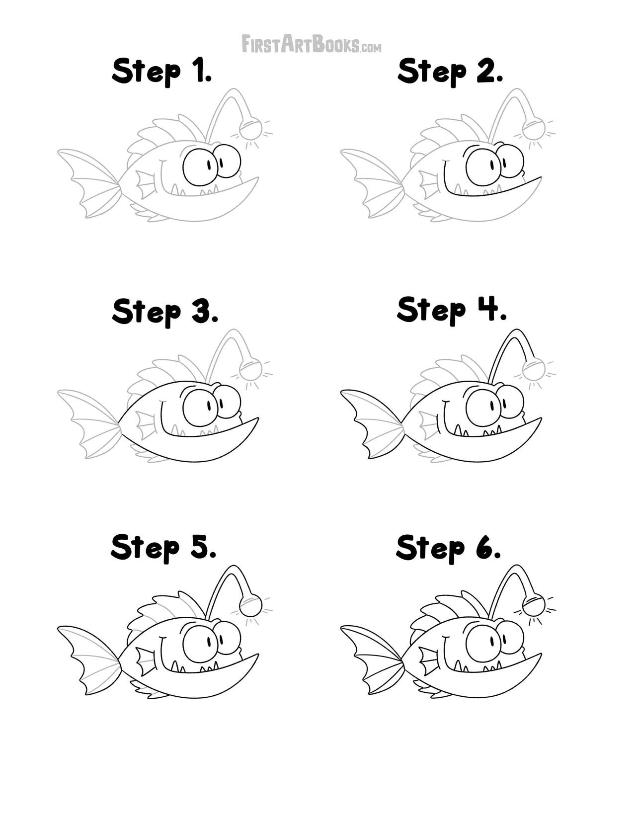 How to Draw an Anglerfish in 6 Easy Steps – illustration 5