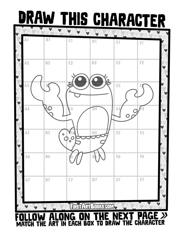 How to Draw a Baby Lobster: free printable page