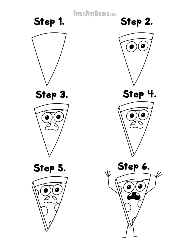 How to Draw: Food Monsters printable page