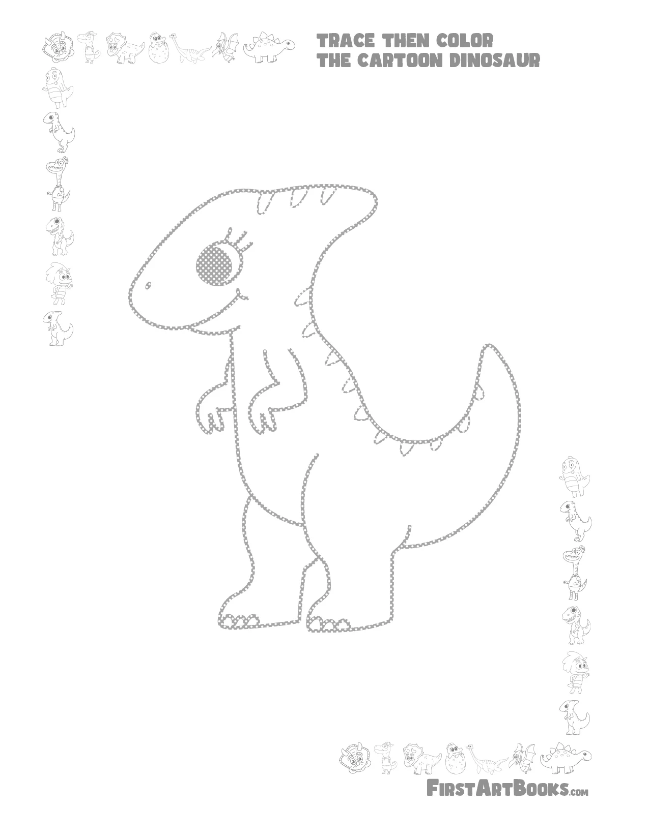 Free Activity Page: Parasaurolophus Coloring Page – illustration 2