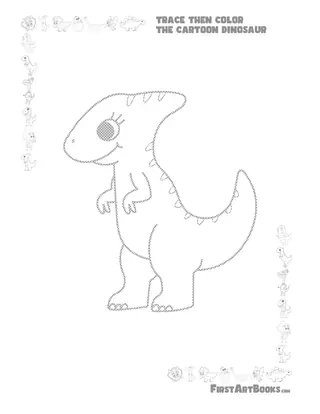 Parasaurolophus Coloring Page: free printable page