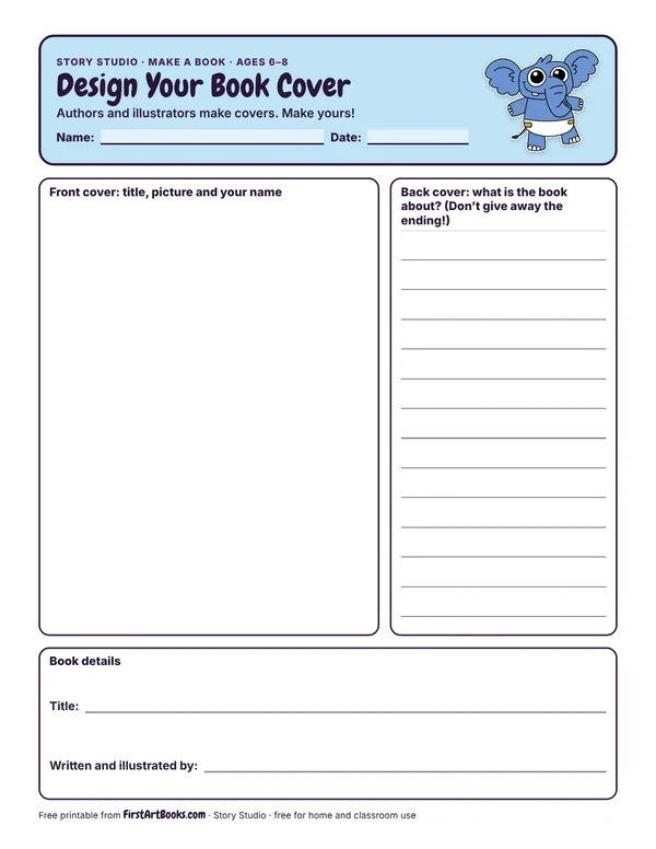 Design Your Book Cover story sheet