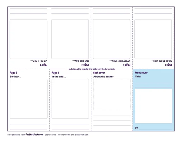 Fold-Up Mini-Book story sheet