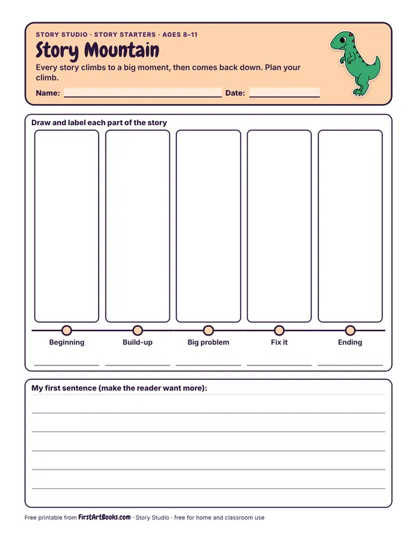 Story Mountain story sheet