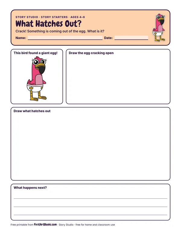 What Hatches Out? story sheet