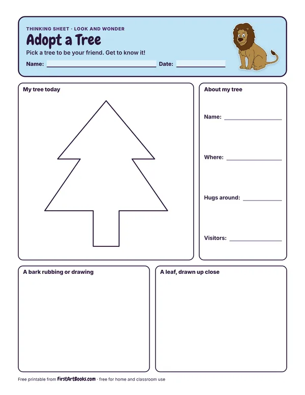 Preview of the Adopt a Tree thinking sheet