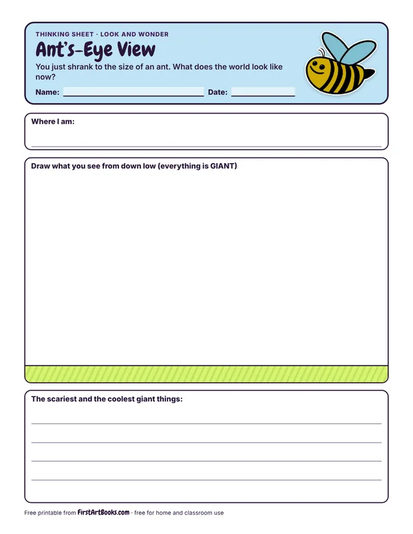 Ant’s-Eye View thinking sheet