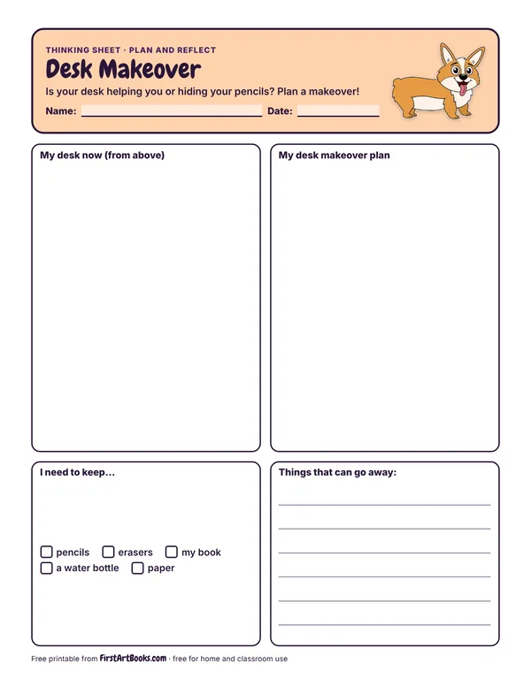 Preview of the Desk Makeover thinking sheet