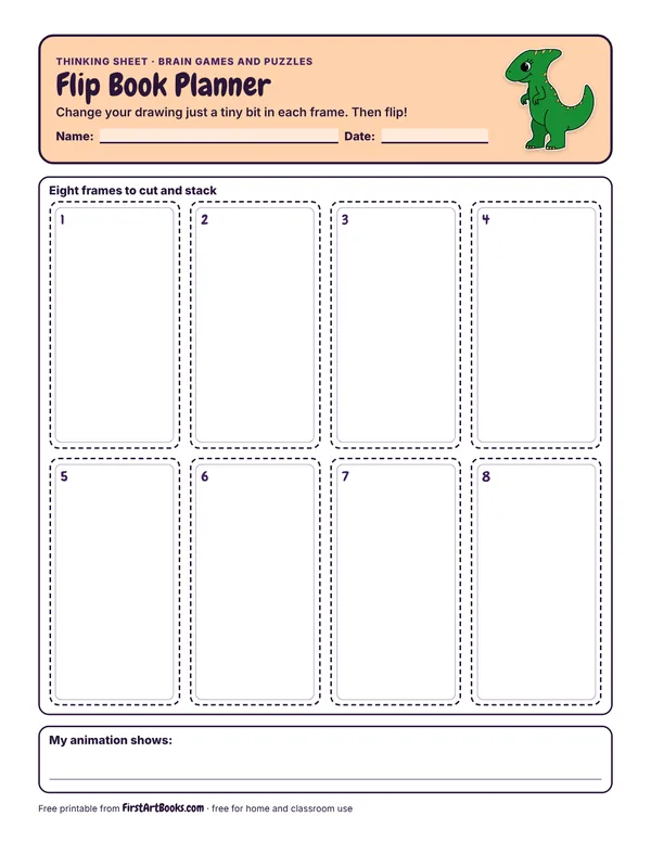 Preview of the Flip Book Planner thinking sheet