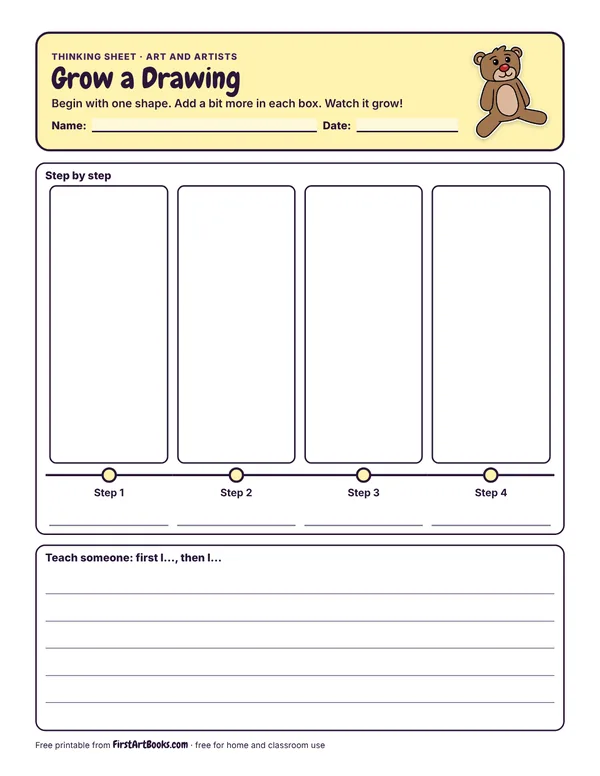 Preview of the Grow a Drawing thinking sheet