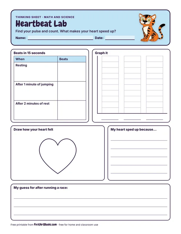 Preview of the Heartbeat Lab thinking sheet