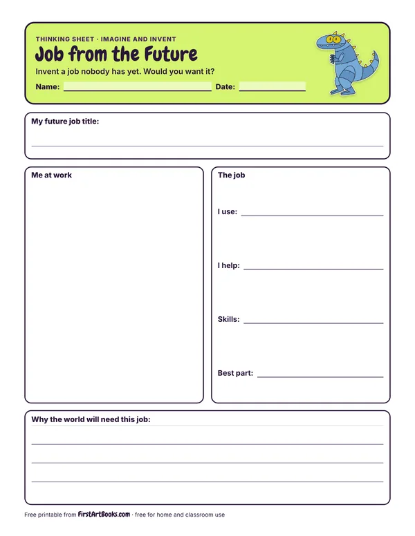 Preview of the Job from the Future thinking sheet