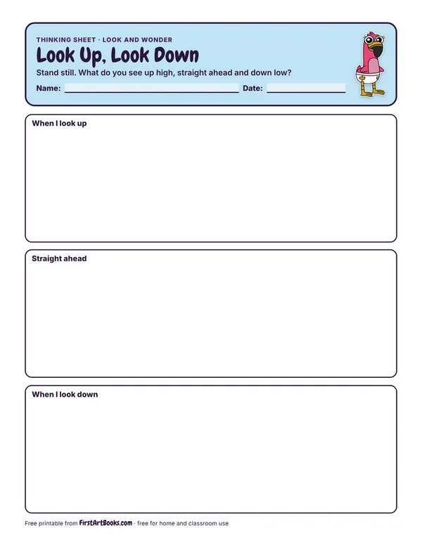 Preview of the Look Up, Look Down thinking sheet