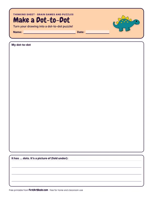 Preview of the Make a Dot-to-Dot thinking sheet