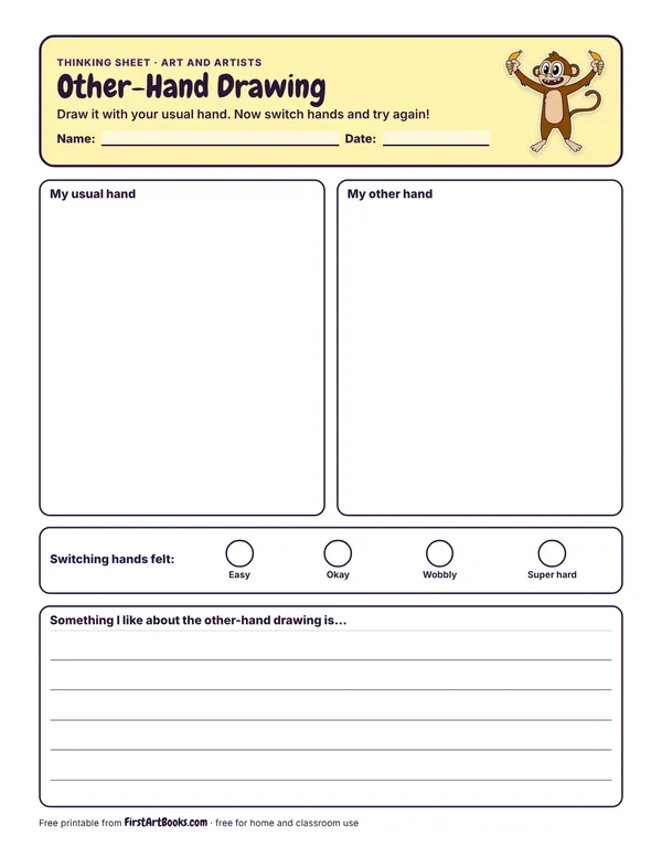 Preview of the Other-Hand Drawing thinking sheet