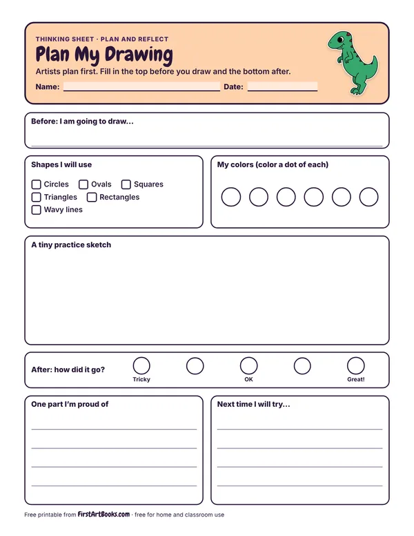 Plan My Drawing thinking sheet
