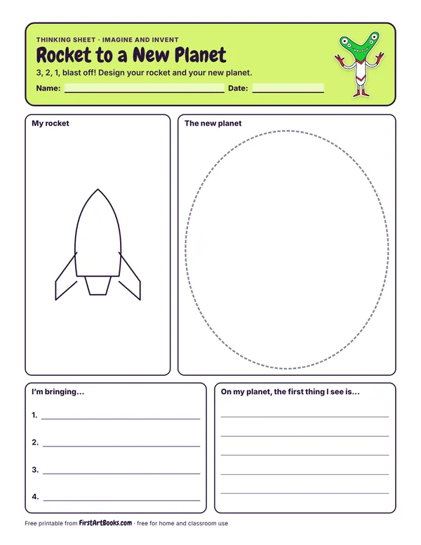 Preview of the Rocket to a New Planet thinking sheet