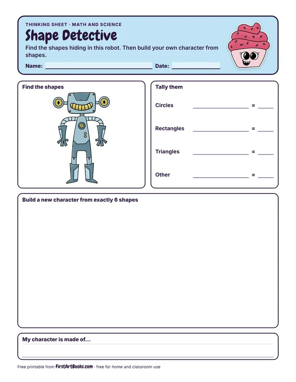 Shape Detective thinking sheet