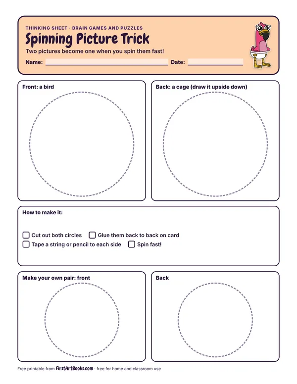Preview of the Spinning Picture Trick thinking sheet