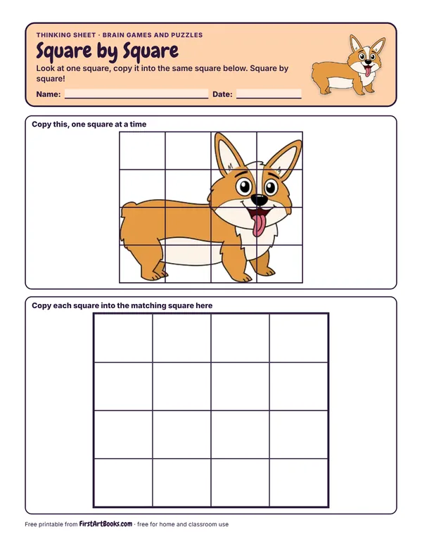 Preview of the Square by Square thinking sheet