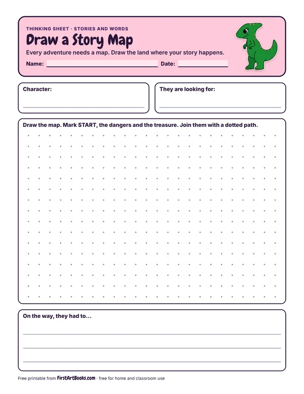 Draw a Story Map thinking sheet