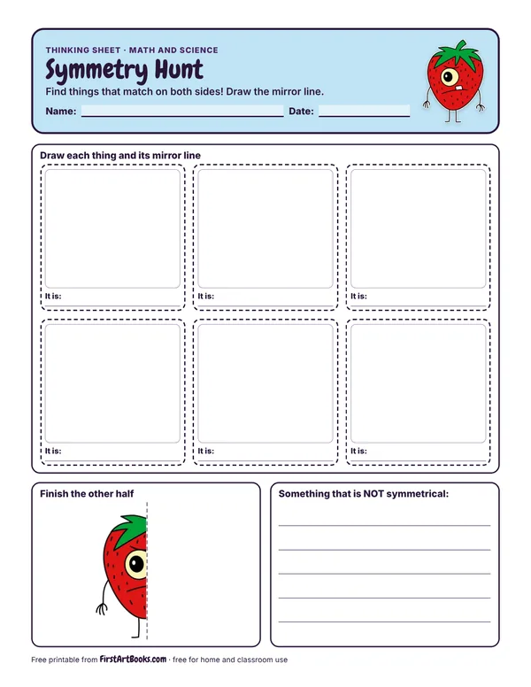 Preview of the Symmetry Hunt thinking sheet