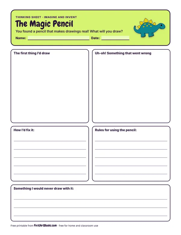 Preview of the The Magic Pencil thinking sheet