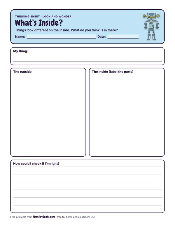What’s Inside? thinking sheet