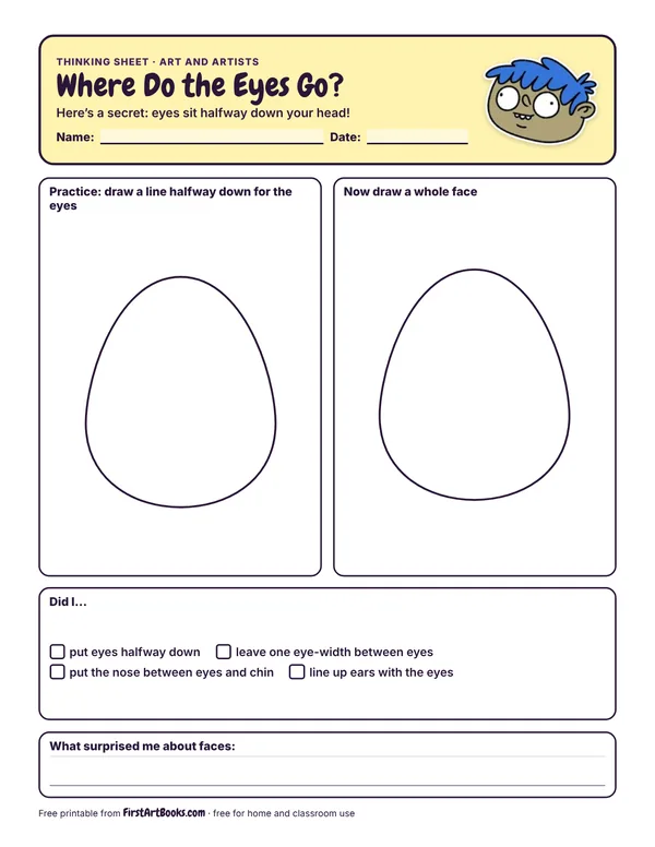Preview of the Where Do the Eyes Go? thinking sheet