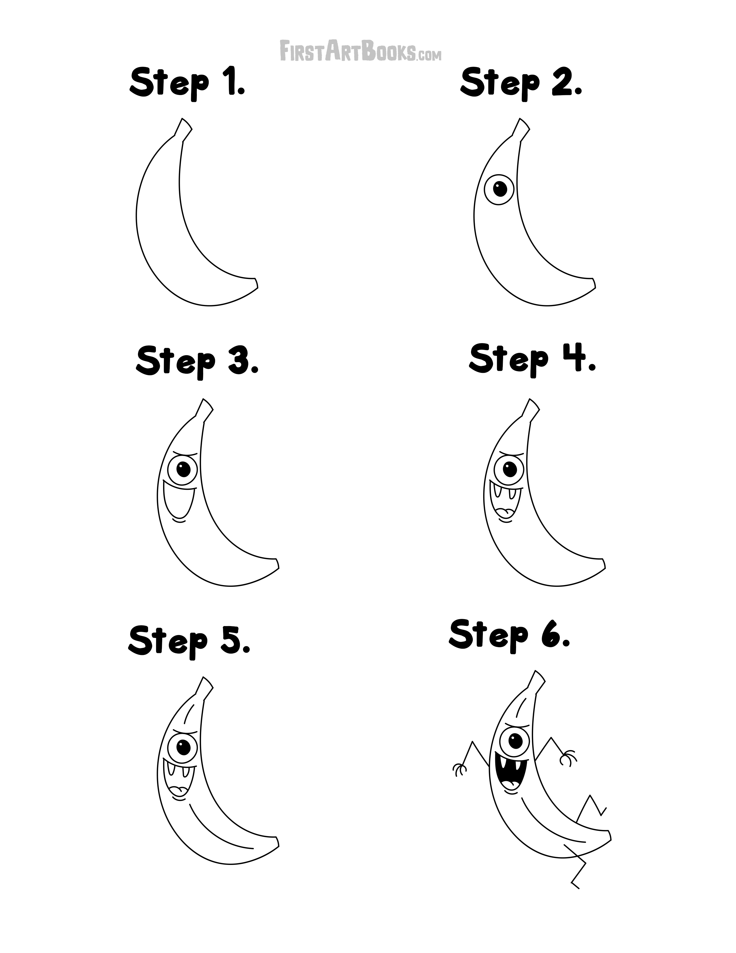 How to Draw A Banana Monster