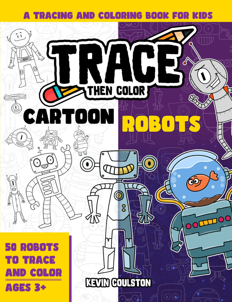 Trace Then Color: Cartoon Robots