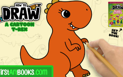 How to Draw A Cute Cartoon T-Rex – A Video Drawing Tutorial