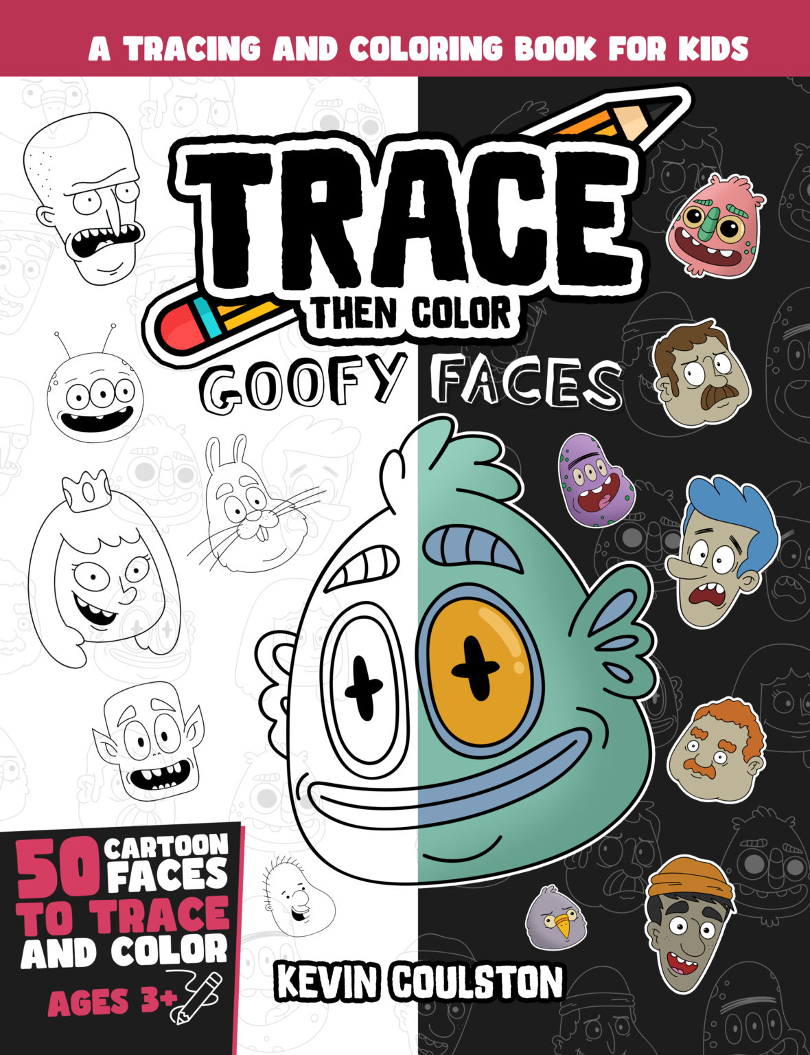 150 Cartoon Faces To Draw! Easy-to-Follow Grid Drawing Pages - Fun For ...